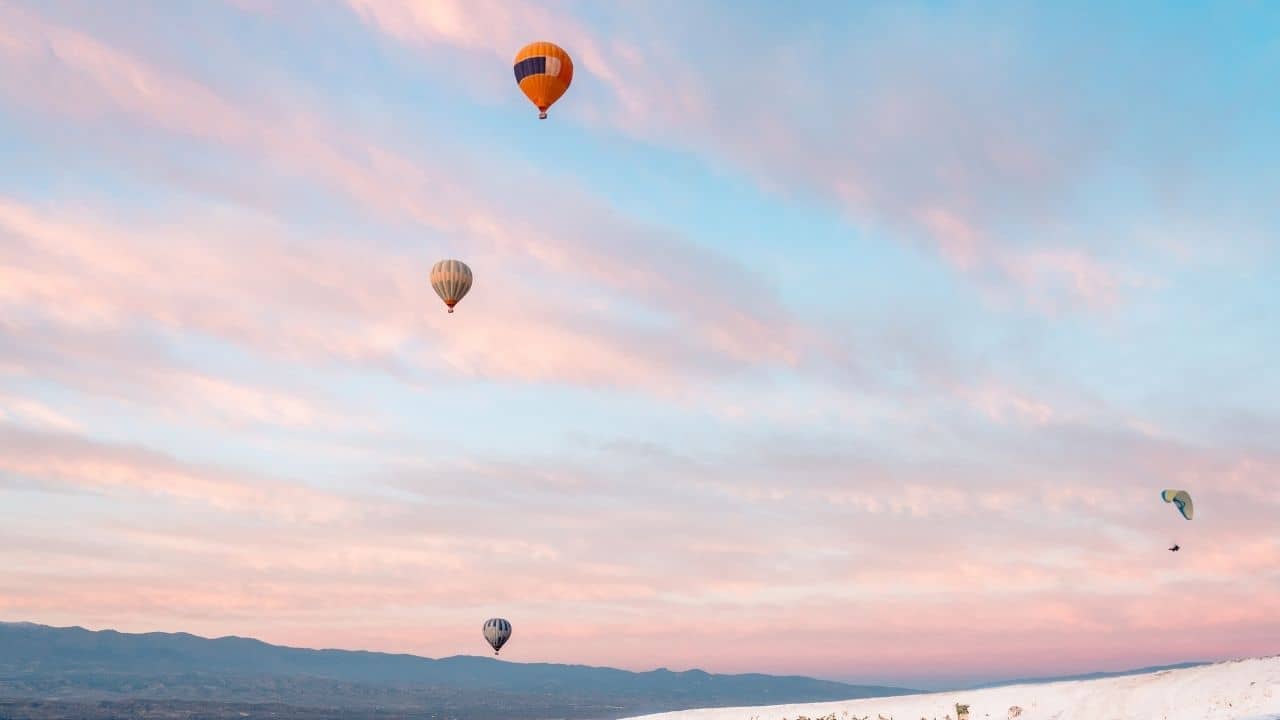 Turquia - Passeio de balão em Pamukkale